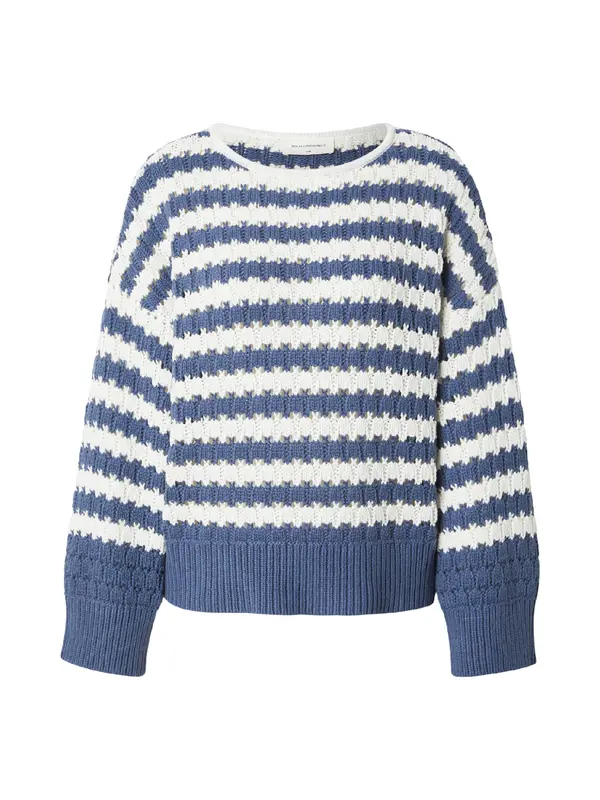 MSCH COPENHAGEN MSCH COPENHAGEN Pulover 'MSCHCestine Jillena'  temno modra / bela