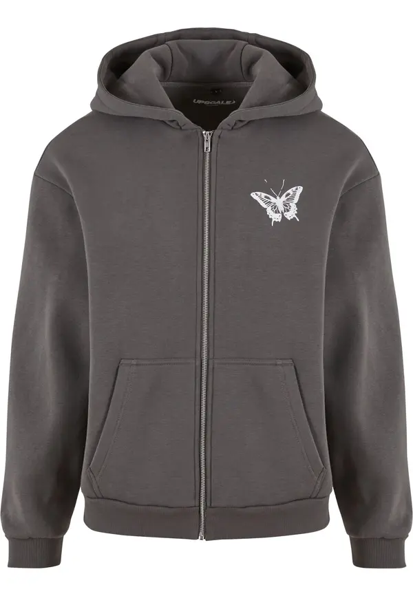 MT Upscale MT Upscale Jopa na zadrgo 'Let‘s Get Lost'  temno siva / off-bela