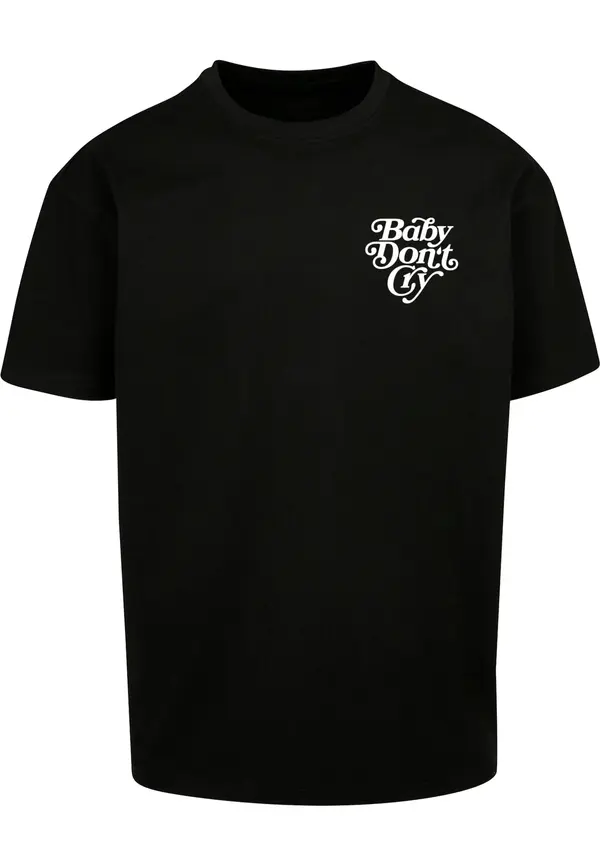 MT Upscale MT Upscale Majica 'Baby Don´t Cry'  črna / bela