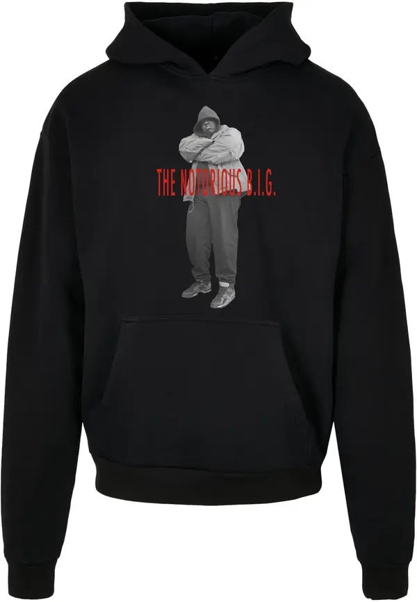 MT Upscale MT Upscale Majica 'Biggie Smalls Concrete'  siva / rdeča / črna