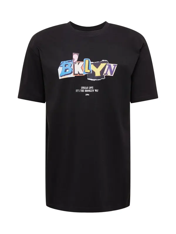 MT Upscale MT Upscale Majica 'Brklyn'  siva / temno siva / rdeča / črna