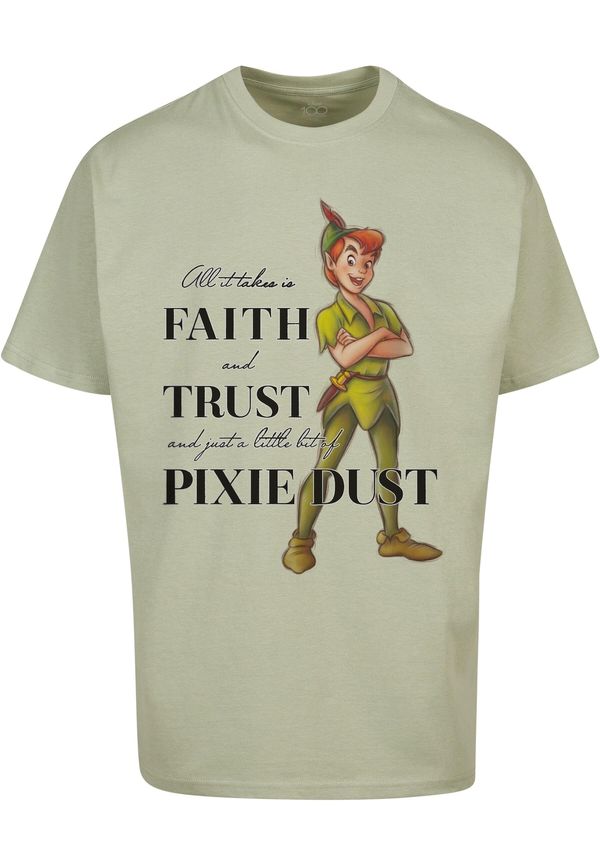 MT Upscale MT Upscale Majica 'Disney 100 Peter Pan Faith and Trust'  nude / oliva / pastelno zelena / črna