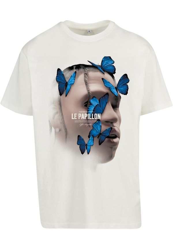 MT Upscale MT Upscale Majica 'Le Papillon'  azur / temno siva / črna / bela