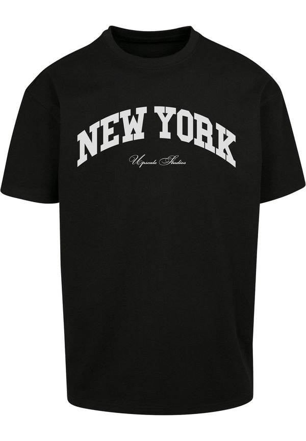 MT Upscale MT Upscale Majica 'New York'  črna / bela