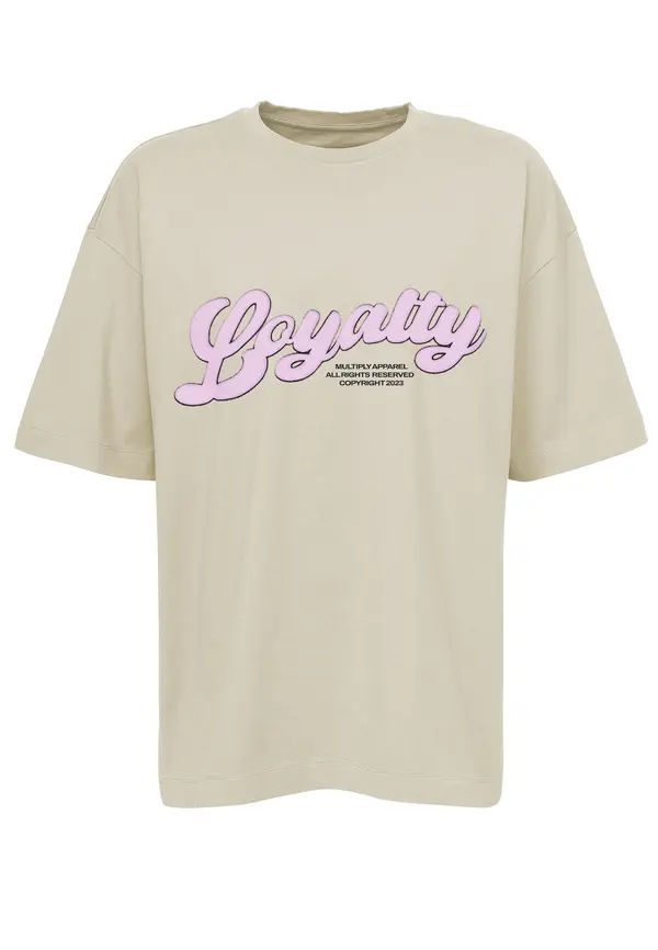 Multiply Apparel Multiply Apparel Majica 'Loyalty Puff'  rjava / roza / črna