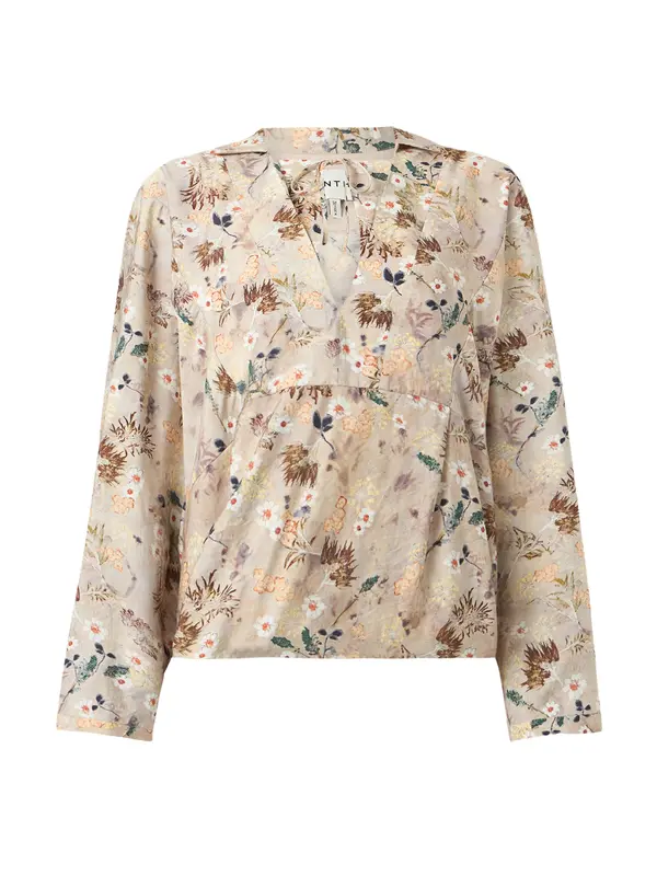 Munthe Munthe Bluza 'BABETTE'  bež / rjava / jelka / off-bela