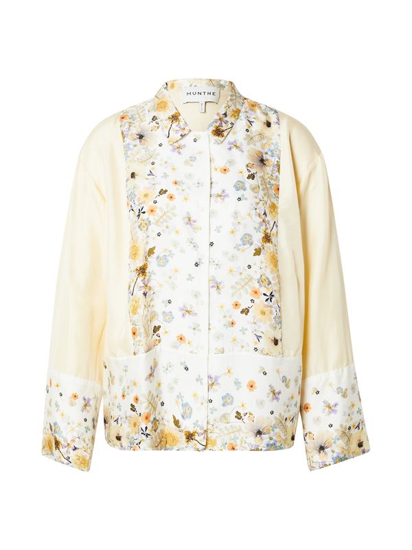 Munthe Munthe Bluza 'FAIZA'  kremna / svetlo rumena / oliva / bela