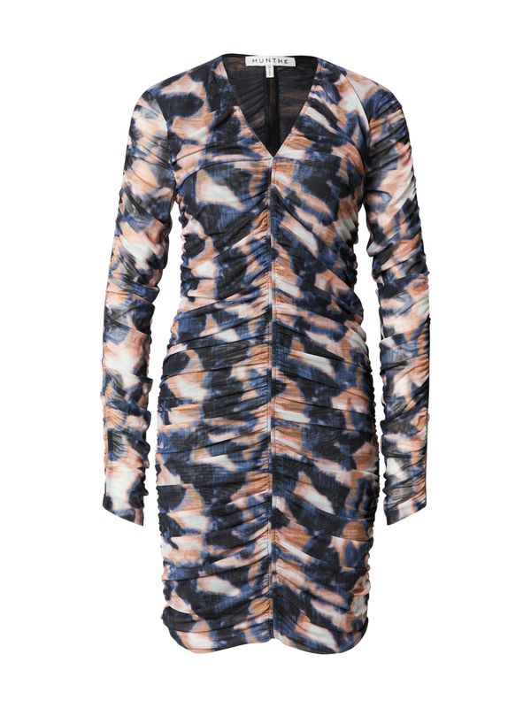 Munthe Munthe Koktejl obleka 'Totally'  bež / modra / črna / bela