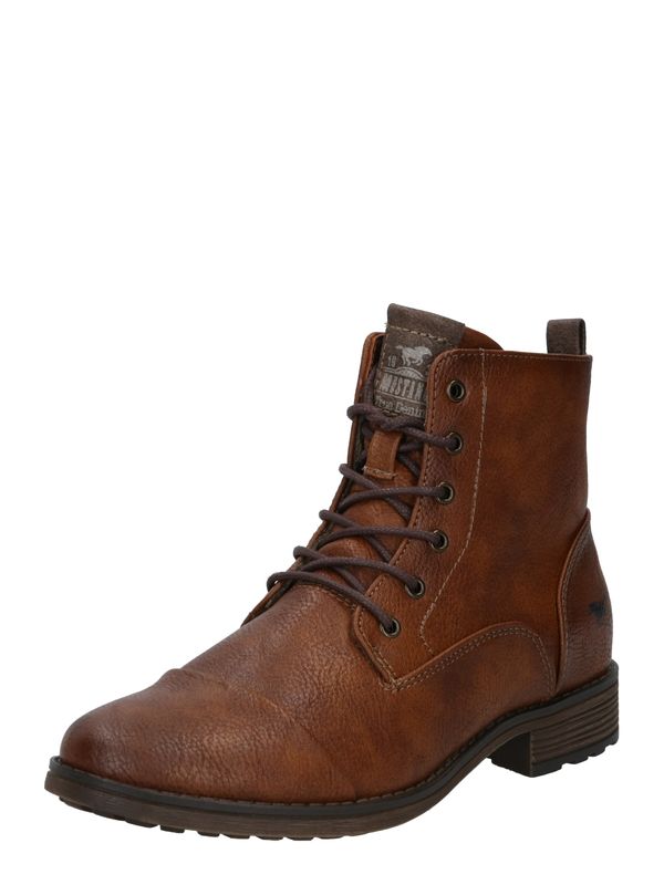 MUSTANG MUSTANG Gležnarji z vezalkami  rjava / karamel