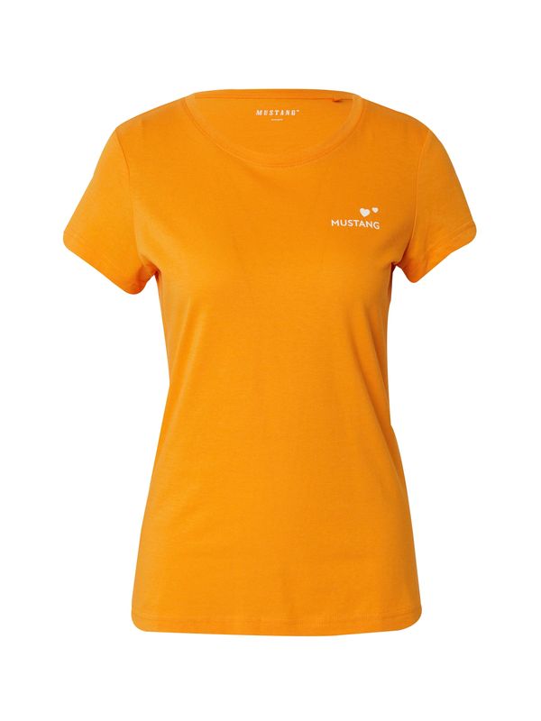 MUSTANG MUSTANG Majica 'ALBANY'  temno oranžna / bela