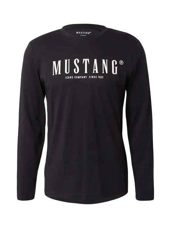 MUSTANG MUSTANG Majica 'Asheville'  črna / bela