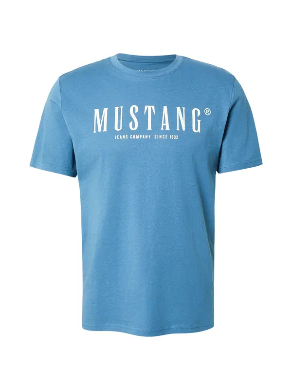 MUSTANG MUSTANG Majica 'AUSTIN'  modra / bela