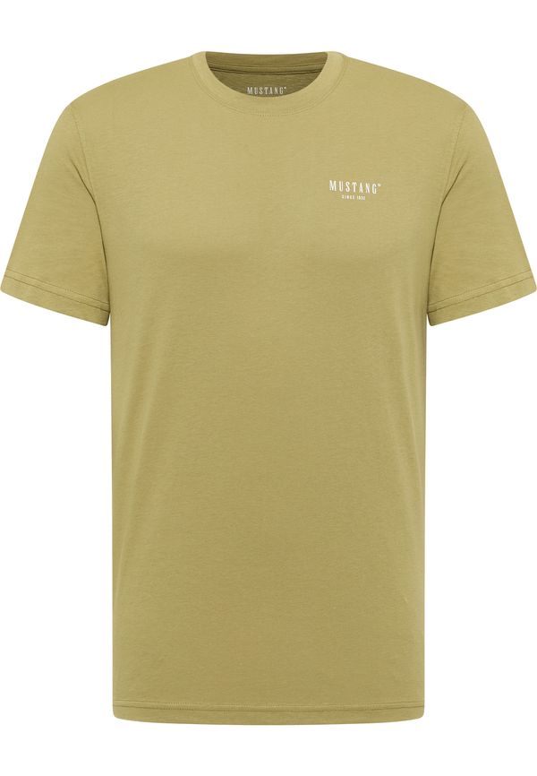 MUSTANG MUSTANG Majica 'AUSTIN'  oliva / bela