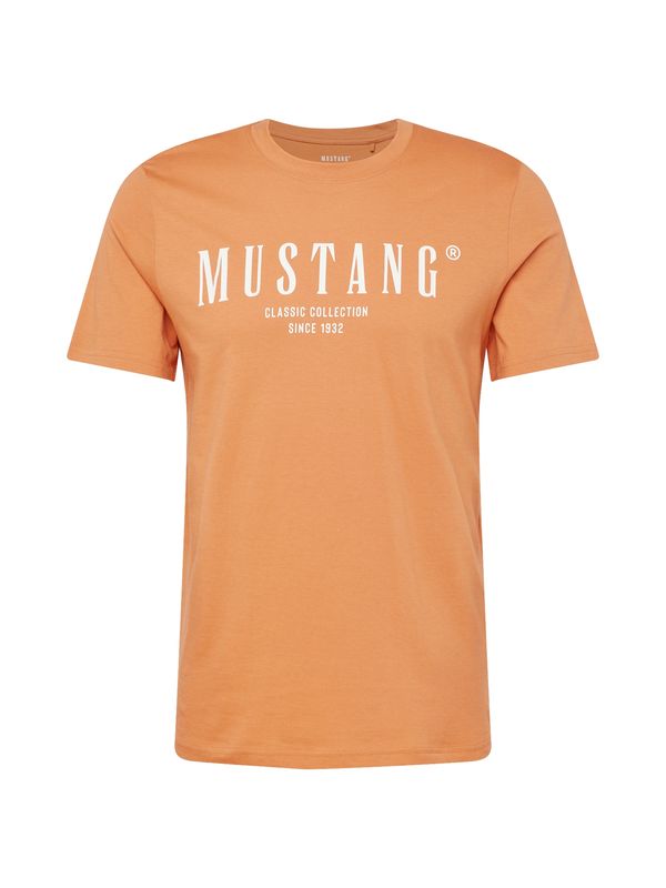 MUSTANG MUSTANG Majica 'Austin'  svetlo oranžna / bela