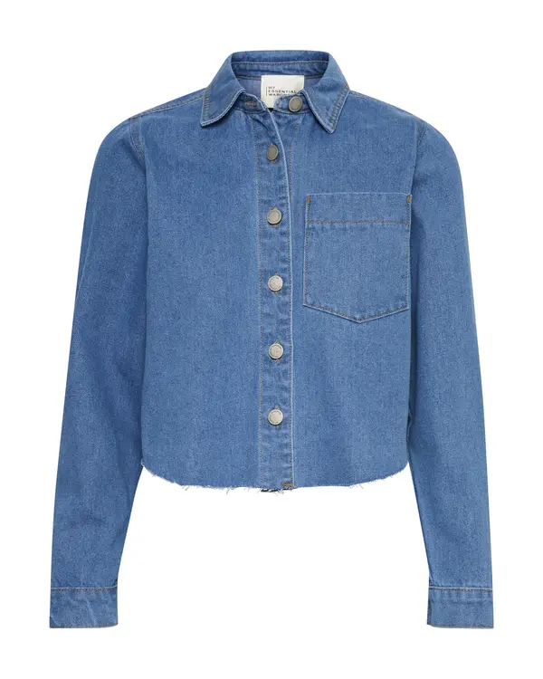 My Essential Wardrobe My Essential Wardrobe Prehodna jakna 'Zito'  moder denim / srebrna