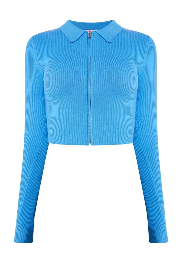 MYMO MYMO Pletena jopa 'Keepsudry'  nebeško modra