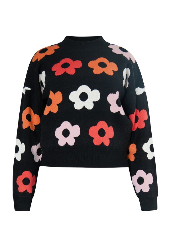 MYMO MYMO Pulover  mešane barve / črna