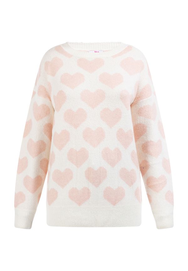 MYMO MYMO Pulover  roza / volneno bela