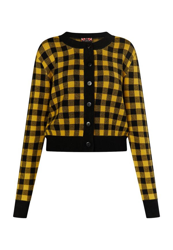 myMo ROCKS myMo ROCKS Pletena jopa 'Ucy'  rumena / črna