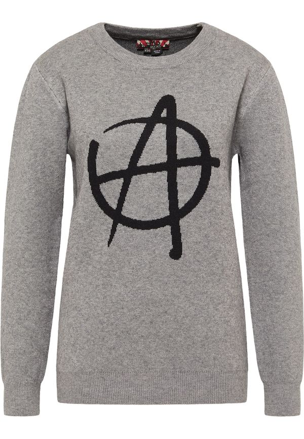 myMo ROCKS myMo ROCKS Pulover  pegasto siva / črna