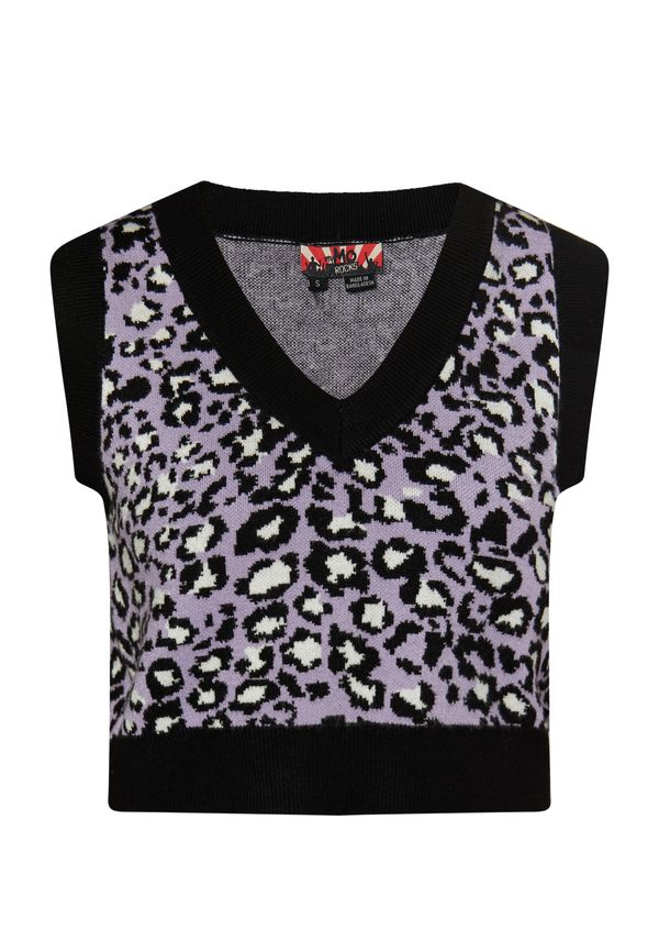 myMo ROCKS myMo ROCKS Pulover  svetlo lila / črna / bela