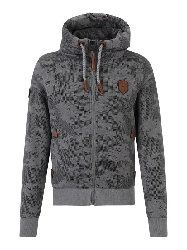 naketano naketano Jopa na zadrgo 'Schwarzkopf'  svetlo siva / temno siva