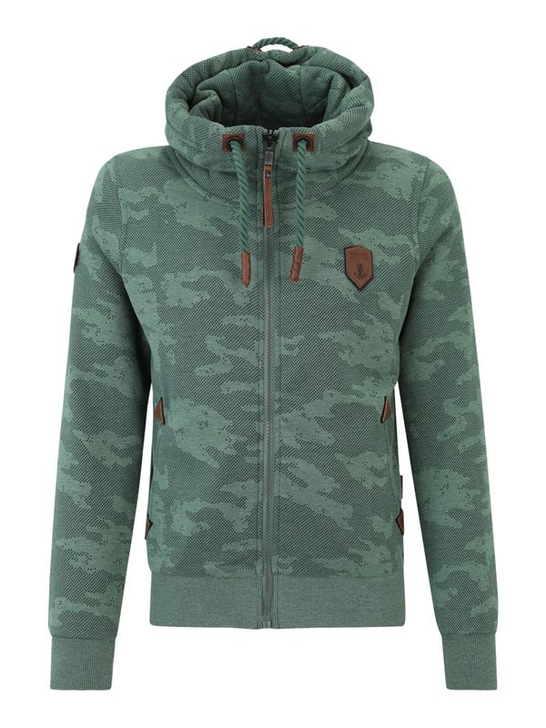 naketano naketano Majica 'Schwarzkopf'  rjava / antracit / pastelno zelena