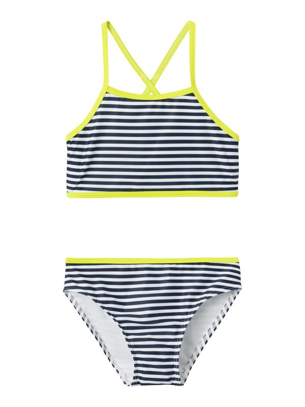 NAME IT NAME IT Bikini 'ZIMONE'  mornarska / neonsko zelena / bela