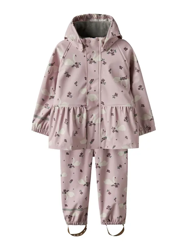 NAME IT NAME IT Funkcionalna obleka 'NMFDry10'  temno zelena / robida / pastelno lila / bela