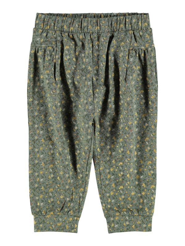 NAME IT NAME IT Hlače 'NBFSoffine'  zlata / kaki / temno zelena / rjasto rdeča / bela