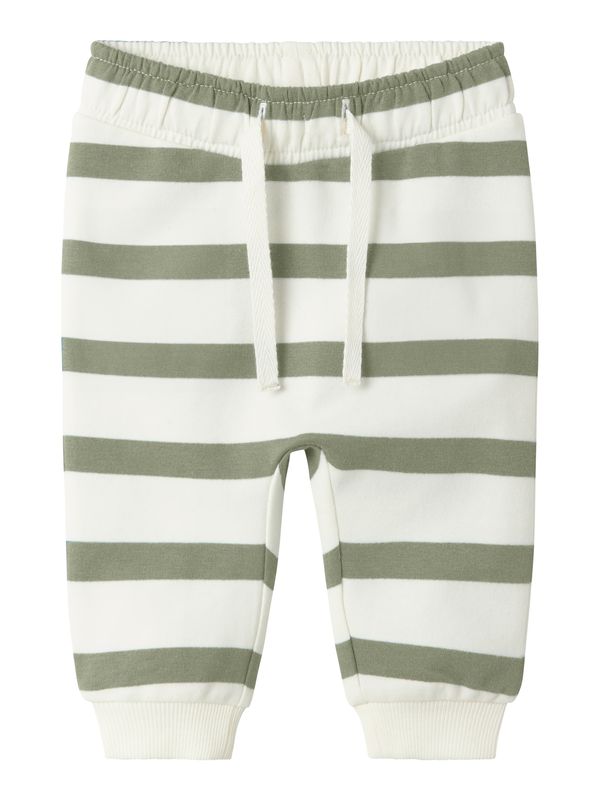 NAME IT NAME IT Hlače 'NBMBEVO'  kaki / bela