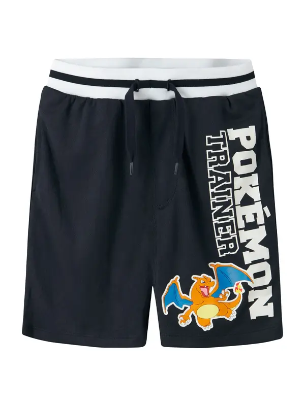 NAME IT NAME IT Hlače 'NKMMoris Pokemon'  mornarska / azur / oranžna / bela
