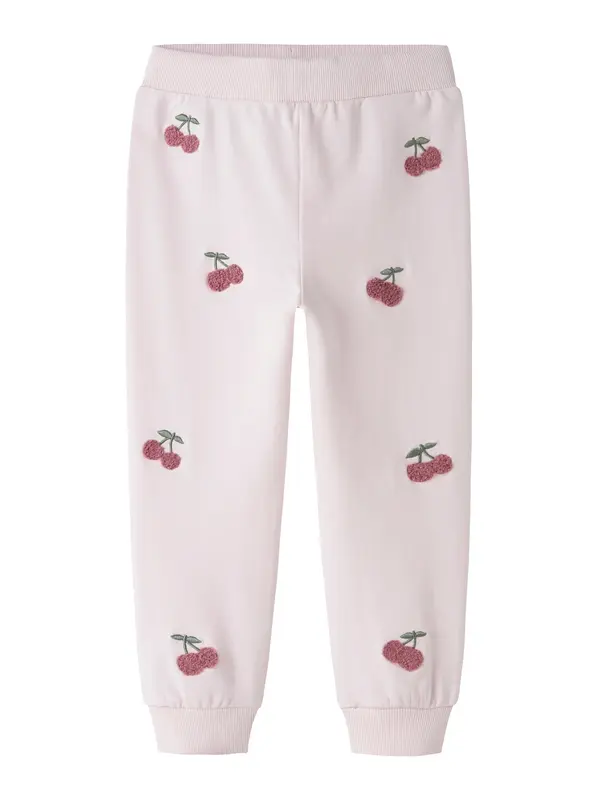 NAME IT NAME IT Hlače 'NMFFAIRY'  temno zelena / rosé / pastelno roza