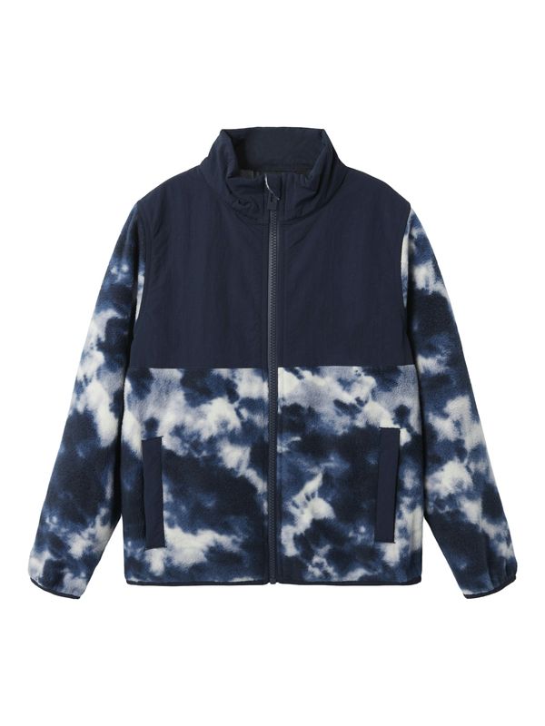 NAME IT NAME IT Jopa iz flisa 'NKMMEEKO'  safir / svetlo siva / off-bela