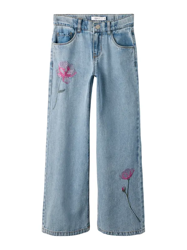 NAME IT NAME IT Kavbojke 'NKFROSE'  moder denim / zelena / majnica / roza