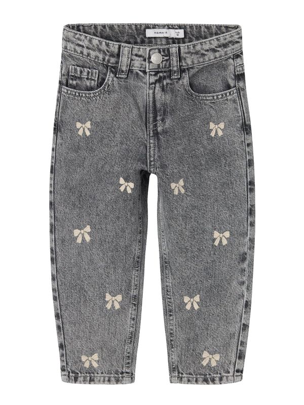 NAME IT NAME IT Kavbojke 'NMFBella'  siv denim / off-bela