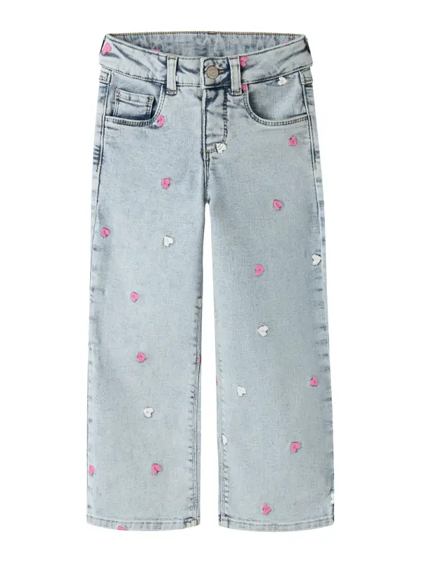NAME IT NAME IT Kavbojke 'NMFrose'  moder denim / svetlo roza / bela