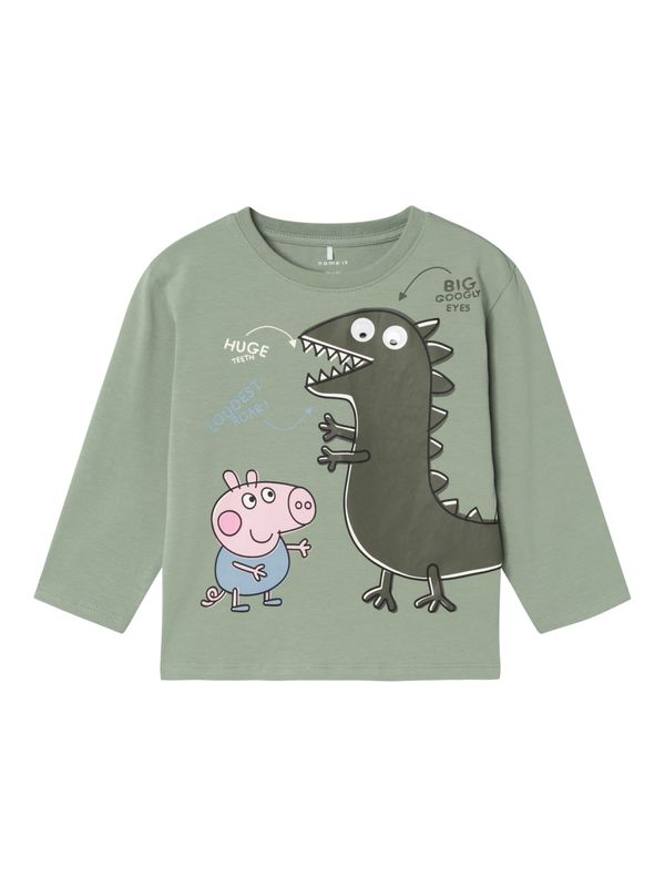 NAME IT NAME IT Majica 'Abrum Peppapig''  zelena / roza / črna / bela