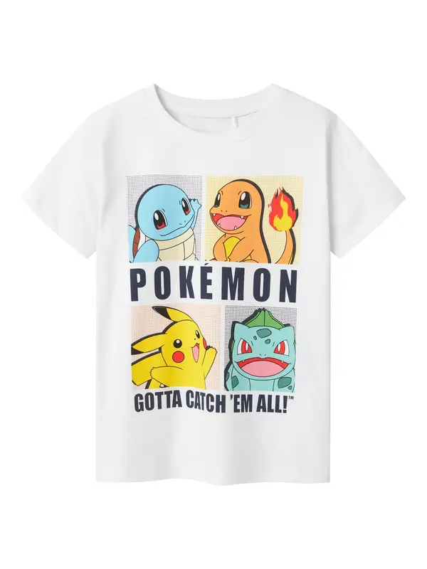 NAME IT NAME IT Majica 'Dazz Pokemon'  mešane barve / bela