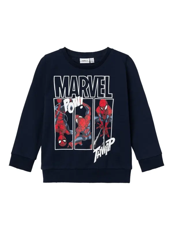 NAME IT NAME IT Majica 'Jessie Spiderman'  marine / svetlo modra / rdeča / bela