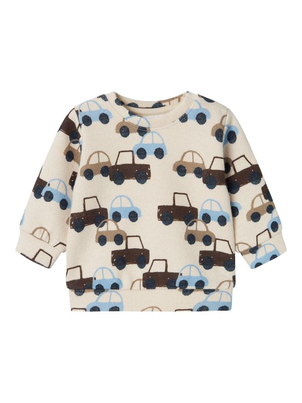 NAME IT NAME IT Majica 'NBMSacar'  pesek / svetlo modra / brokat / temno rjava