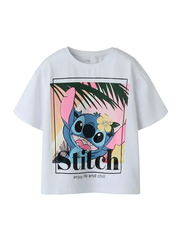 NAME IT NAME IT Majica 'NKFAFTINA STITCH'  rumena / roza / črna / bela