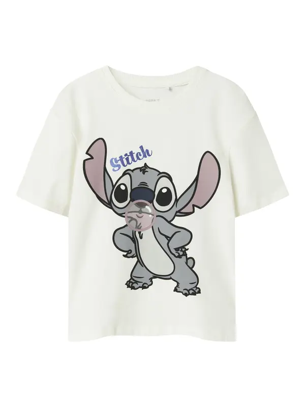 NAME IT NAME IT Majica 'NKFAkun Stitch'  siva / majnica / črna / off-bela