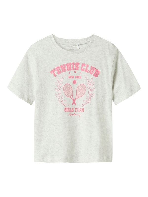 NAME IT NAME IT Majica 'NKFBETRIA'  pegasto siva / svetlo roza