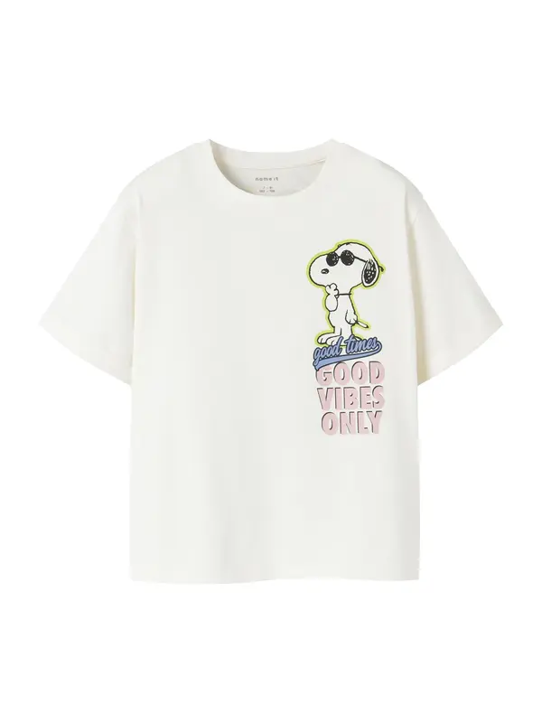 NAME IT NAME IT Majica 'NKFDylana Snoopy'  opal / staro roza / črna / bela