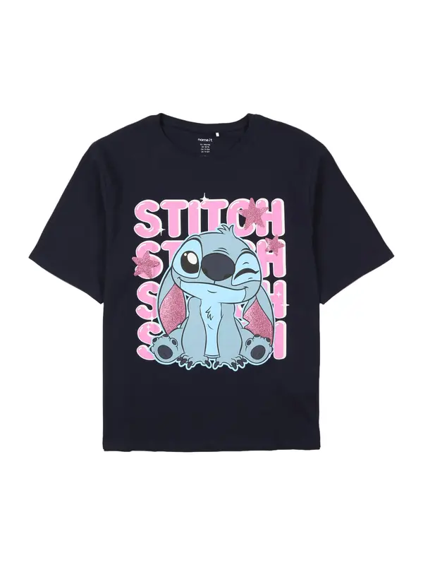 NAME IT NAME IT Majica 'NKFDymir Stitch'  marine / nebeško modra / svetlo roza / temno roza