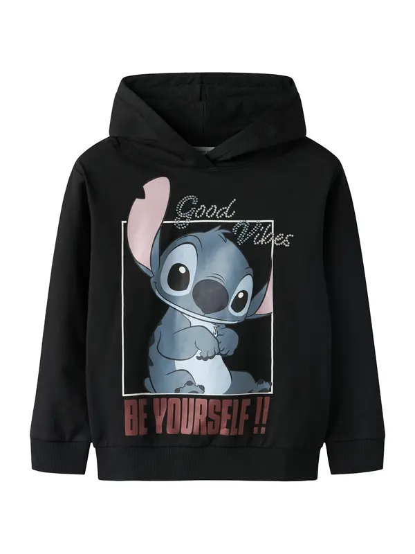 NAME IT NAME IT Majica 'NKFDYS STITCH'  opal / pastelno roza / pastelno rdeča / črna