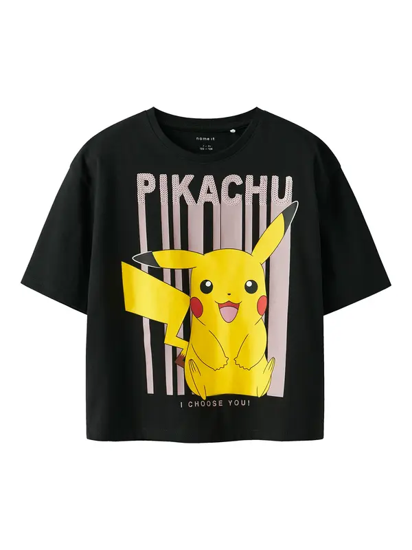 NAME IT NAME IT Majica 'NKFNisa Pokemon'  rumena / pastelno lila / grenada / črna