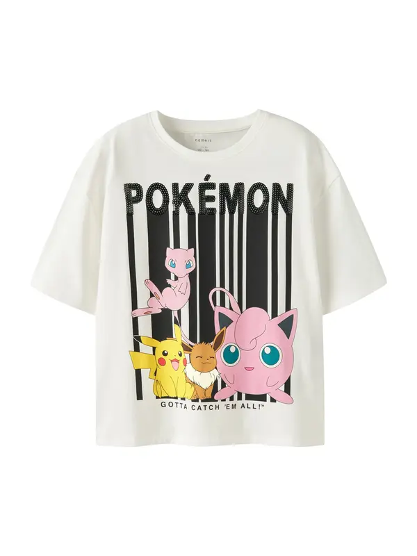 NAME IT NAME IT Majica 'NKFNISA POKEMON'  rumena / roza / črna / off-bela