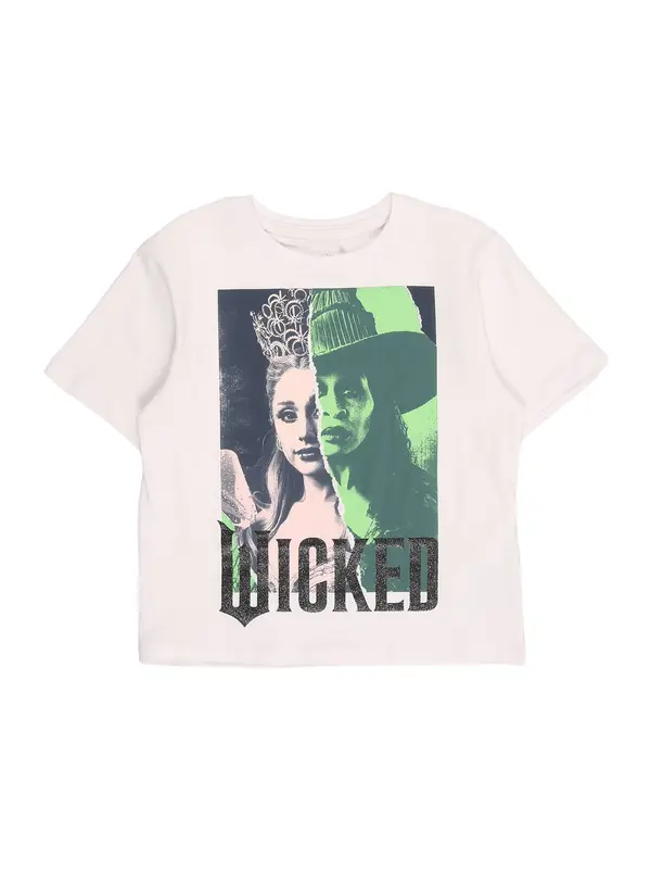 NAME IT NAME IT Majica 'NKFNORA WICKED'  limeta / puder / črna / bela